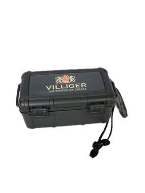 Cigar Caddy 10 Stick Waterproof Case Villiger Cigars Black NWT Flawed